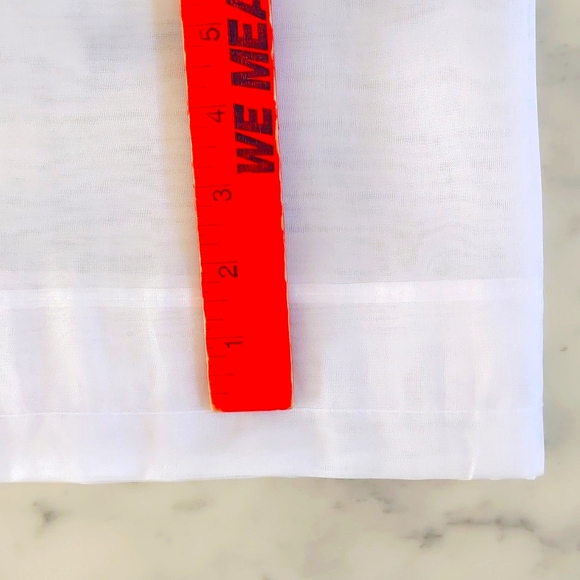 Sears White Sheer Curtains, 1.5" Rod Space, 2 Panels. - Picture 6 of 7